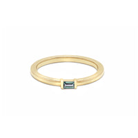 Single Baguette Birthstone Stack Ring