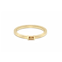 Single Baguette Birthstone Stack Ring