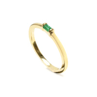 Single Baguette Birthstone Stack Ring
