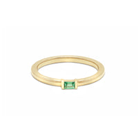 Single Baguette Birthstone Stack Ring