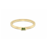 Single Baguette Birthstone Stack Ring