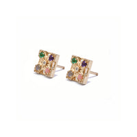 Petite (7mm) Harmony "LOVE" Gemstone Stud Earrings - 4 Stones