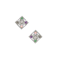 Petite (7mm) Harmony "LOVE" Gemstone Stud Earrings - 4 Stones