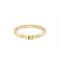 Single Baguette Birthstone Stack Ring