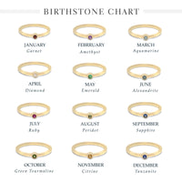 Single Birthstone Stack Ring