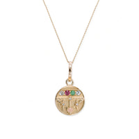Mini (12mm) Lace Shield Medallion - "Dream" - 5 Stones