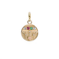 Mini (12mm) Lace Shield Medallion - "Dream" - 5 Stones