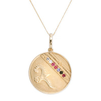 Large (25mm) Lily Dove Medallion - "Warrior" - 7 Stones