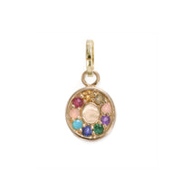 Rainbow Compass Medallion - "Love Story" Message - 9 Stones