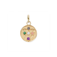 Mini (12mm) Lace Shield Medallion - "Loved" - 5 Stones
