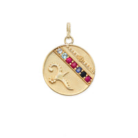 Small (18mm) Lily Dove Medallion - "Warrior" - 7 Stones