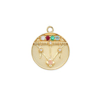 Small (18mm) Lace Shield Medallion - "Dream" - 5 Stones