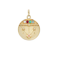 Small (18mm) Lace Shield Medallion - "Dream" - 5 Stones