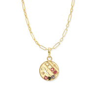 Mini (12mm) Lily Dove Medallion - "Warrior" - 7 Stones