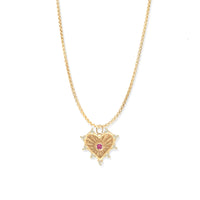 Mini (12mm) Radiant Heart Birthstone Medallion