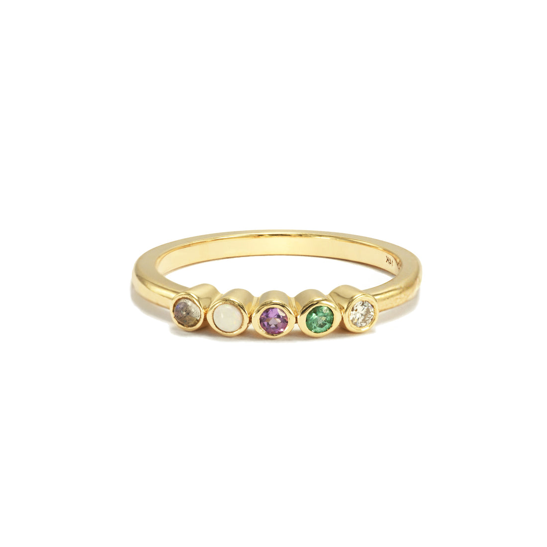 5 Stone "Loved" Stack Ring