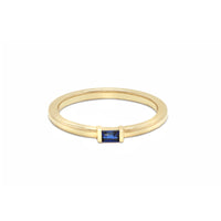 Single Baguette Birthstone Stack Ring