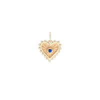 Mini (12mm) Beaded Radiant Heart Birthstone Medallion