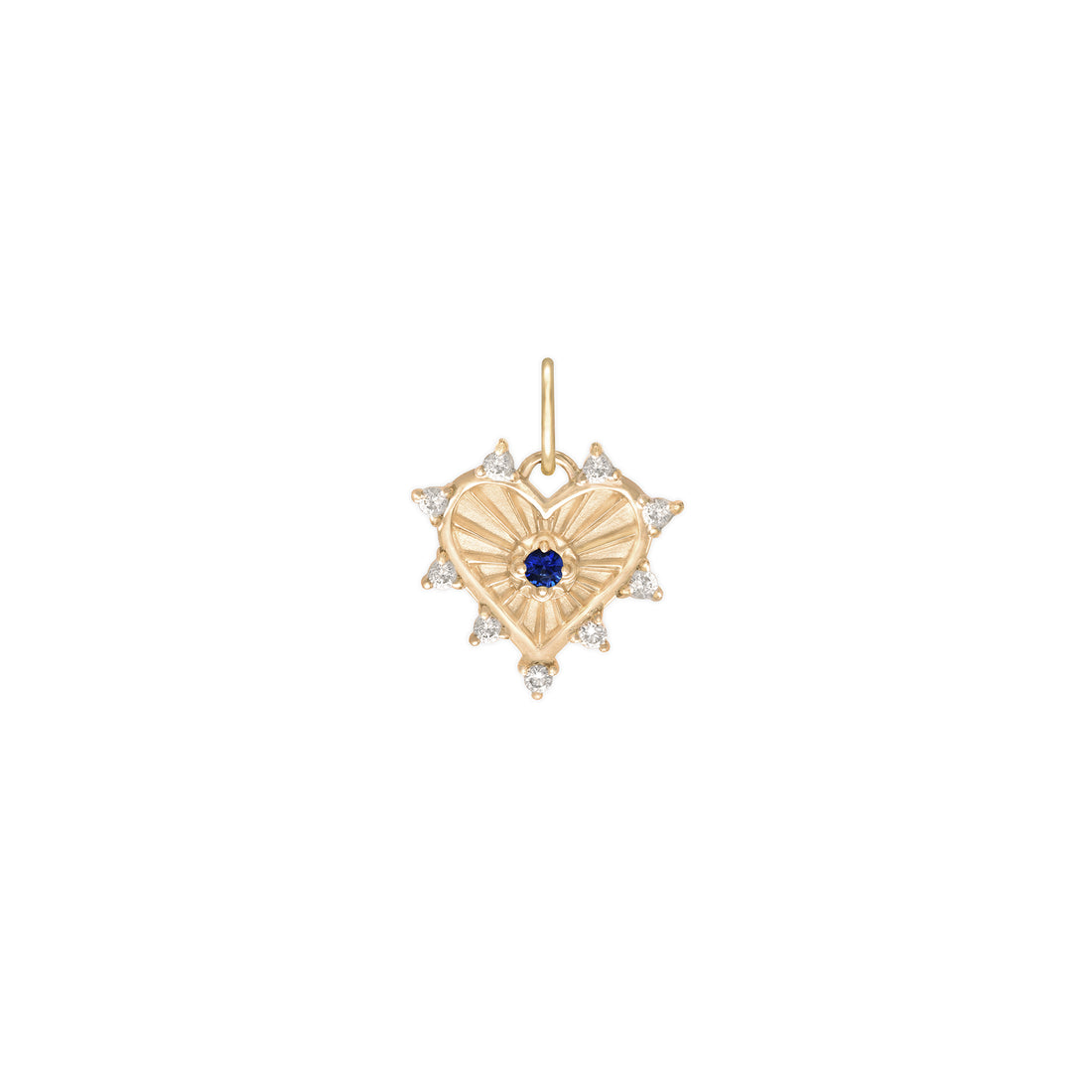 Mini (12mm) Radiant Heart Birthstone Medallion