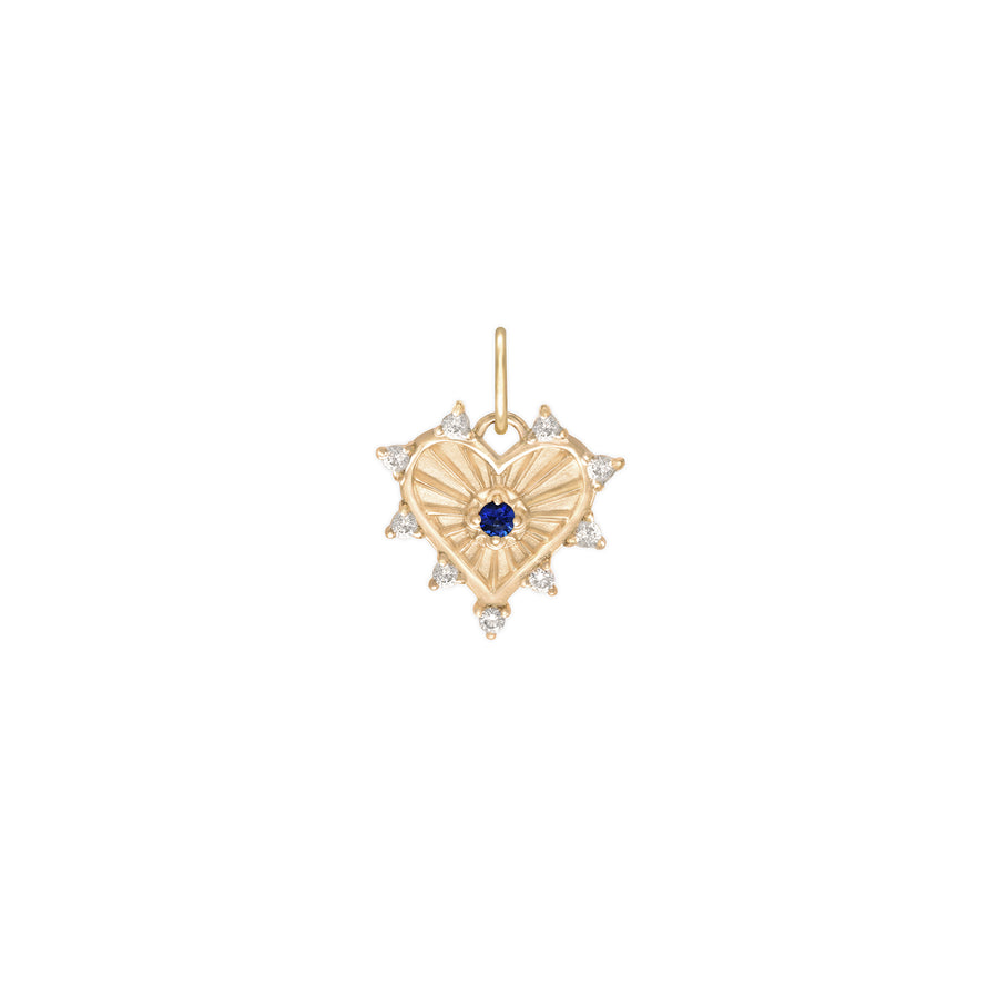 Mini (12mm) Radiant Heart Birthstone Medallion