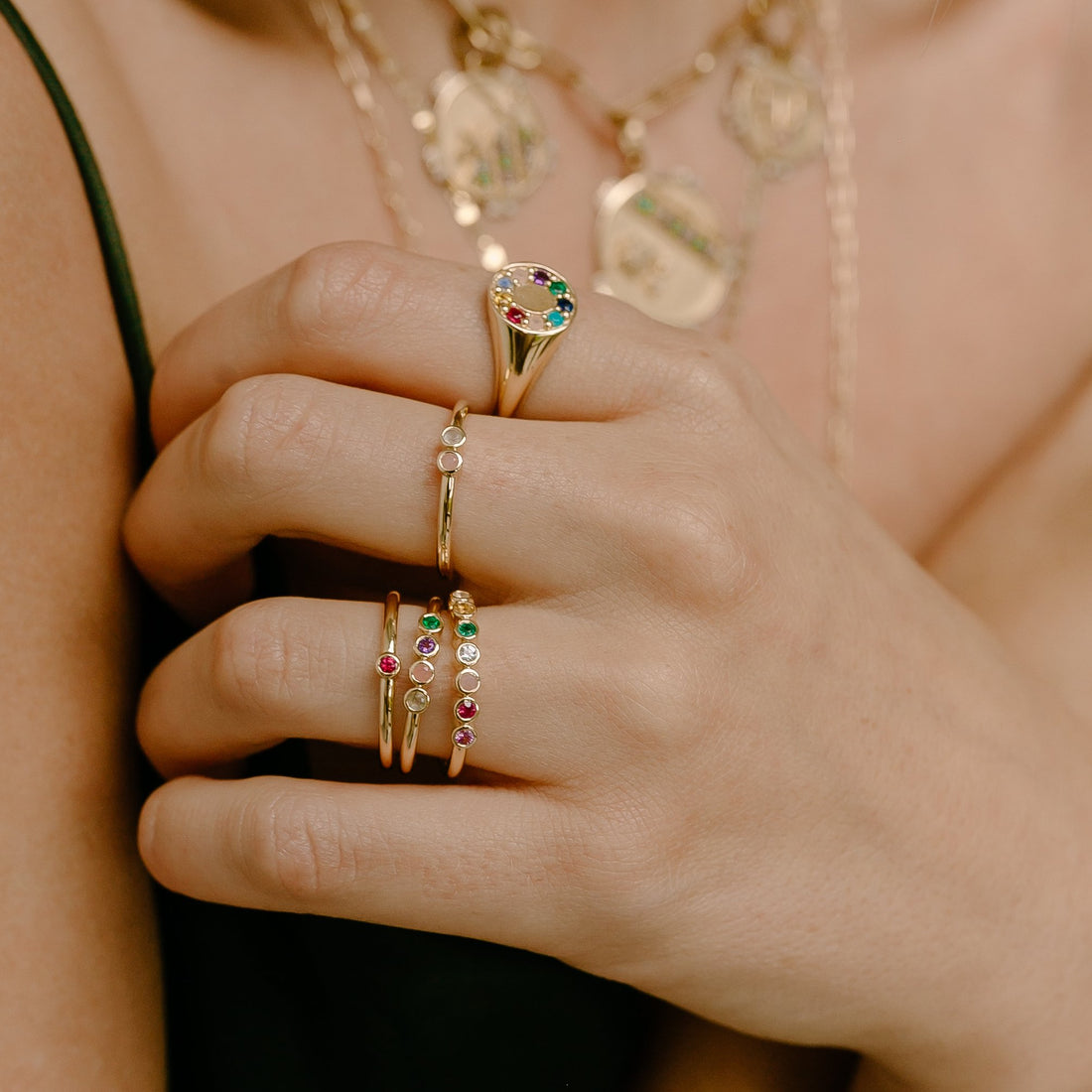 TwoBirch Wedding Rings - 3-Piece Anniversary Ring Stack Set