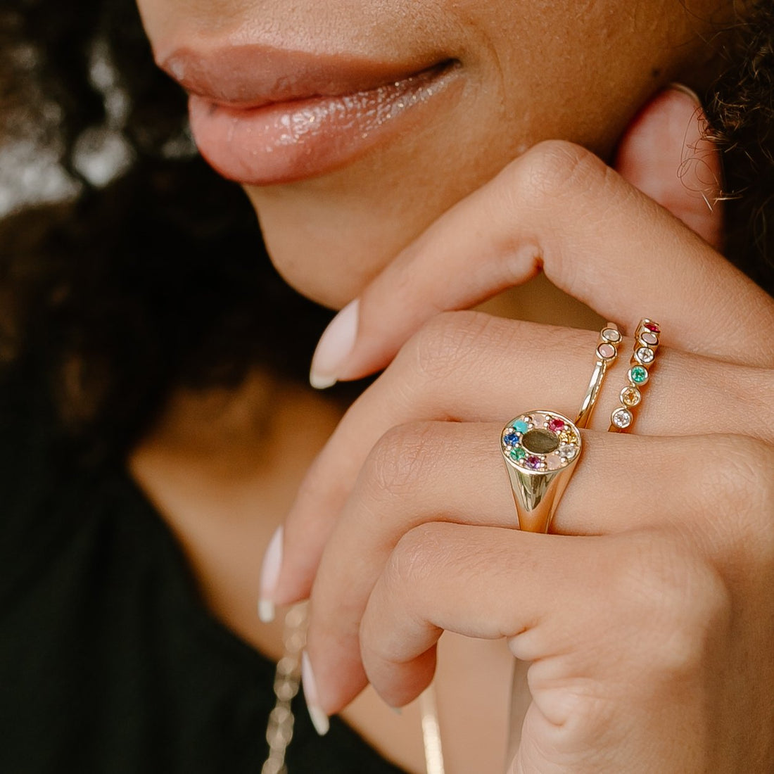 2 Stone Duo Stack Ring