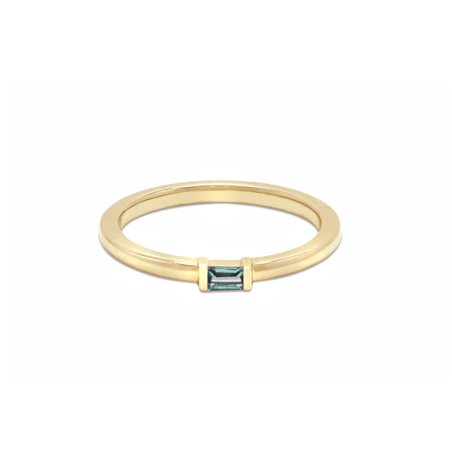 Single Baguette Birthstone Stack Ring