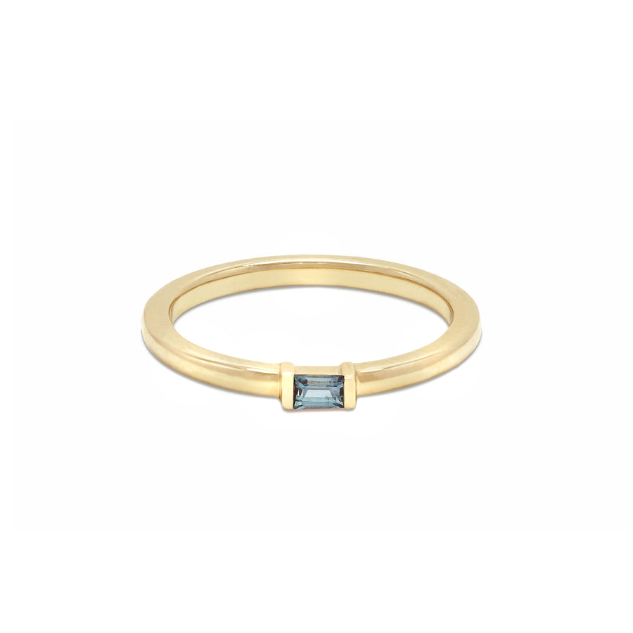 Single Baguette Birthstone Stack Ring