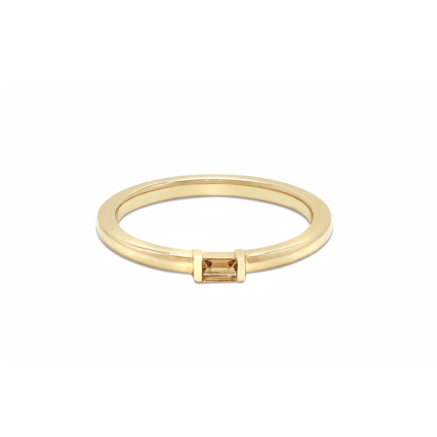 Single Baguette Birthstone Stack Ring