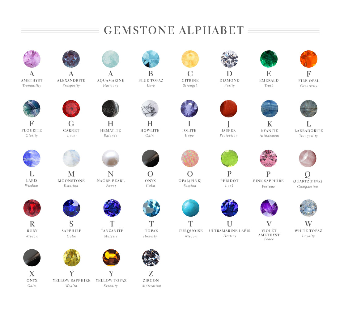 "Love You" (20mm) Gemstone Huggies - 7 Stones
