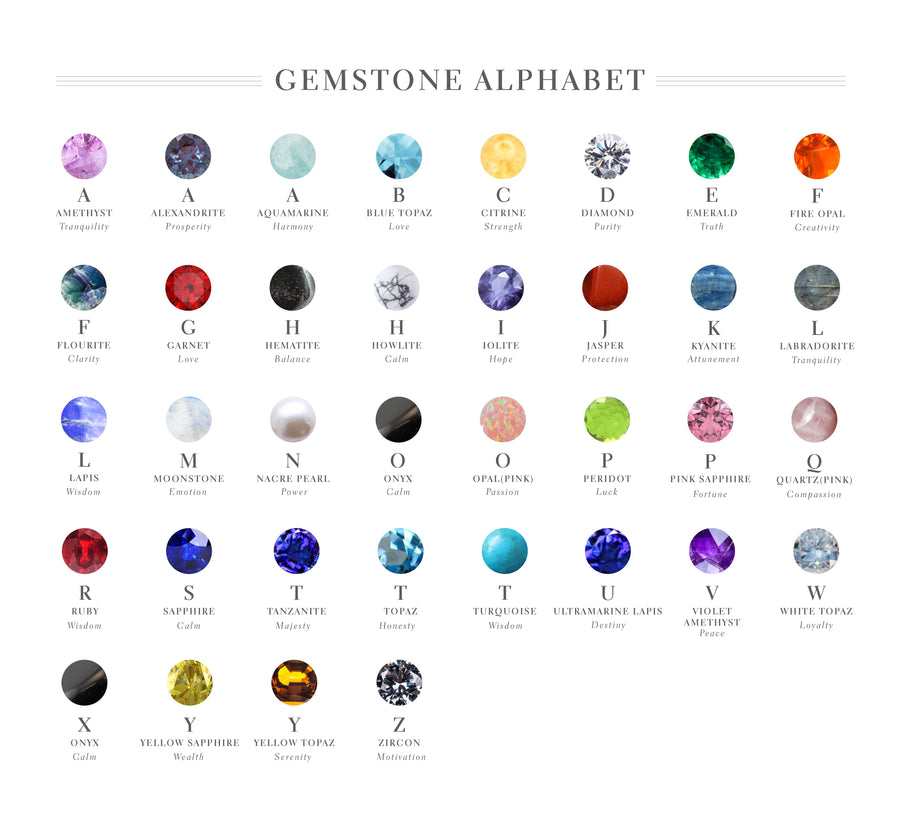"Love You" (20mm) Gemstone Huggies - 7 Stones