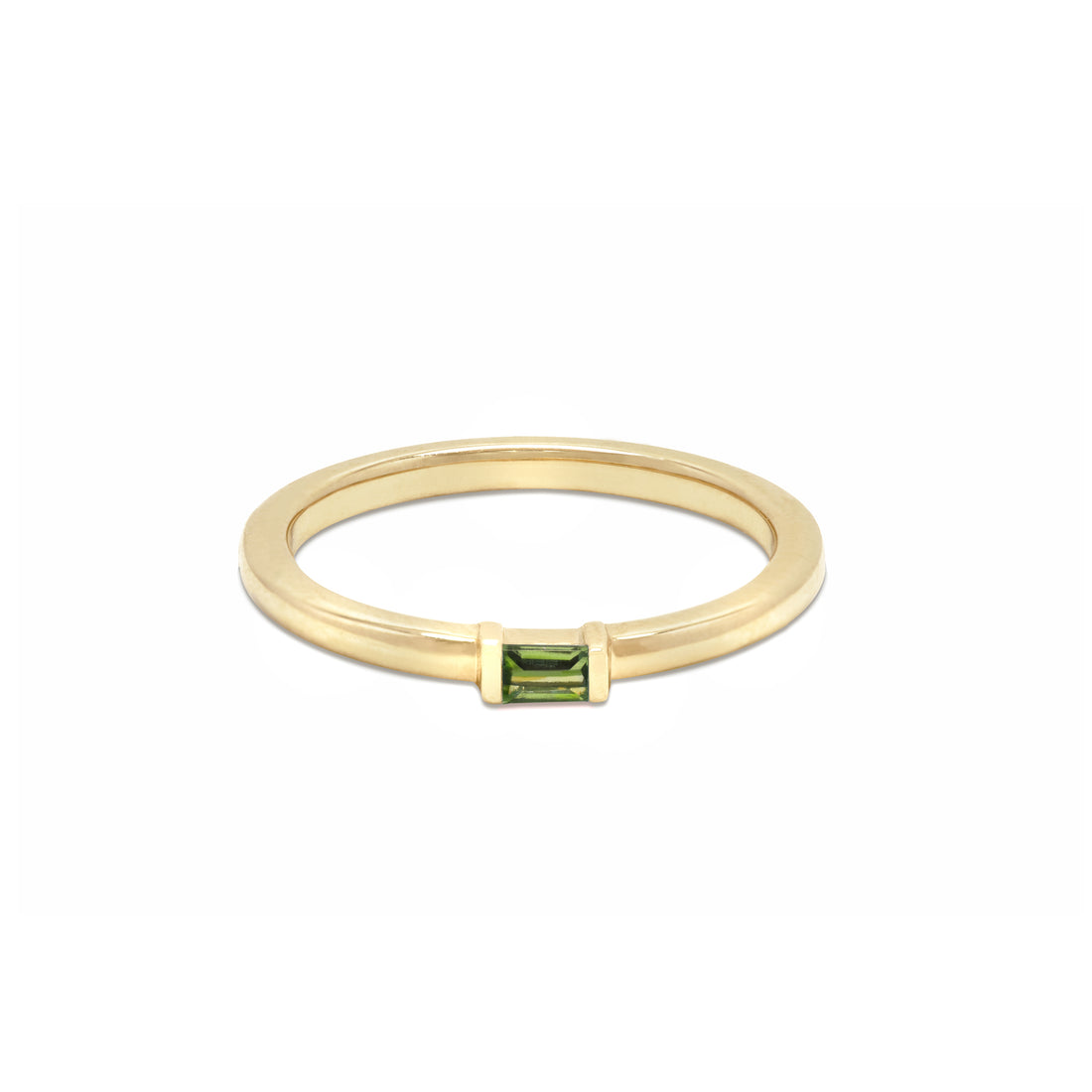 Single Baguette Birthstone Stack Ring