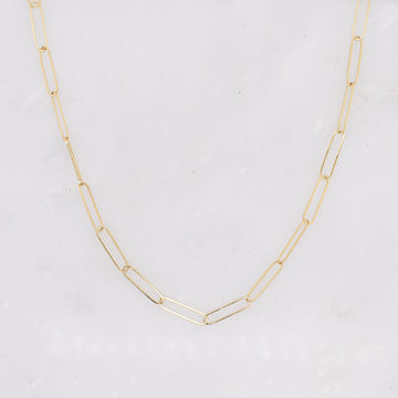 Large Gold Paperclip Chain