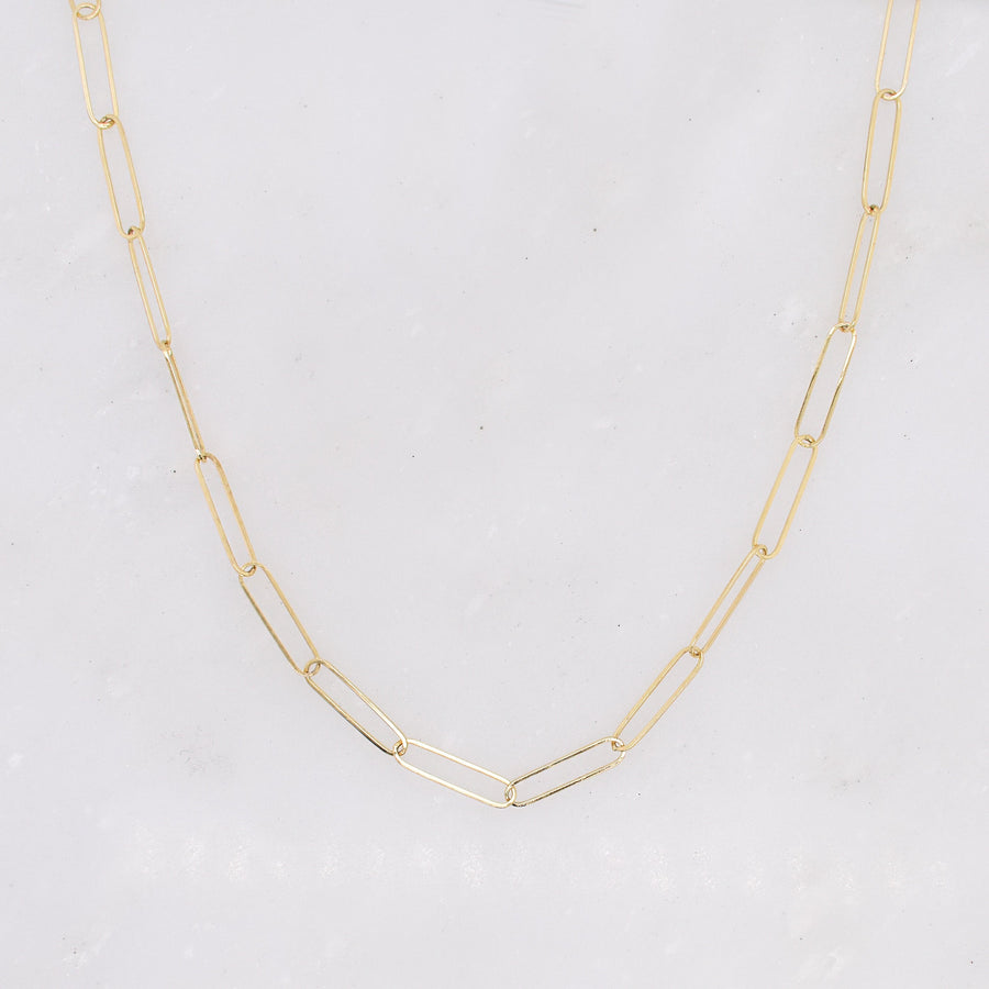 Large Gold Paperclip Chain