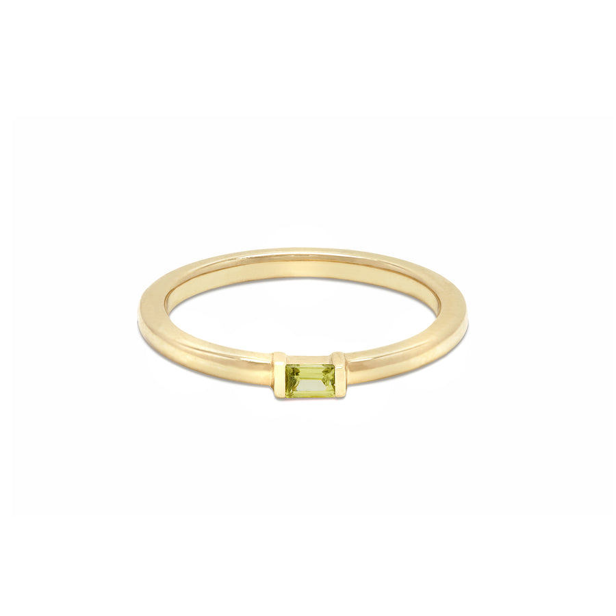 Single Baguette Birthstone Stack Ring
