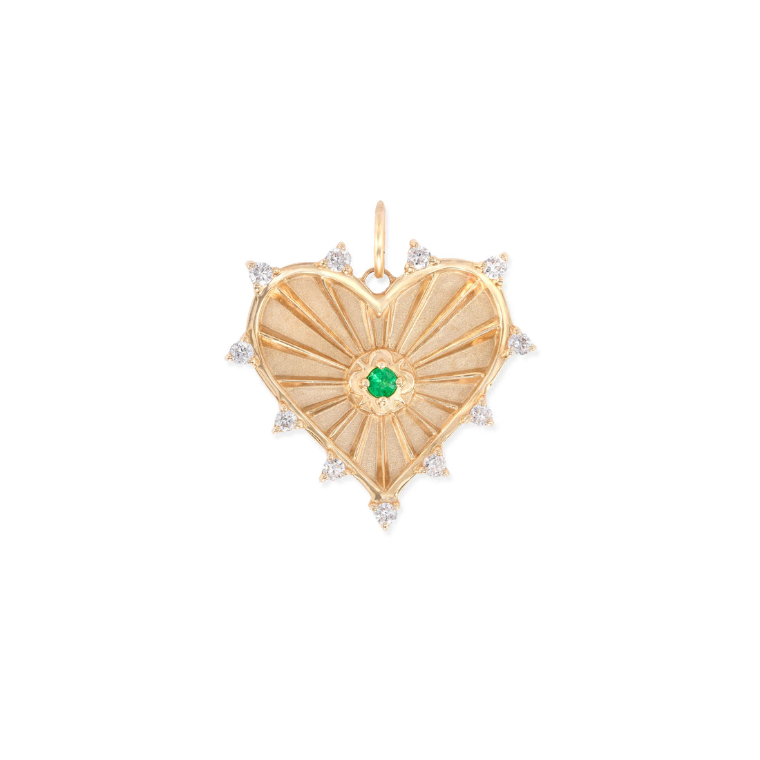 Small (18mm) Radiant Heart Birthstone Medallion