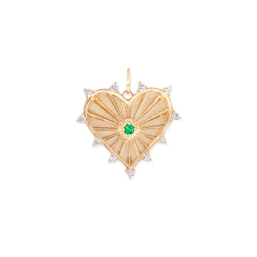 Small (18mm) Radiant Heart Birthstone Medallion
