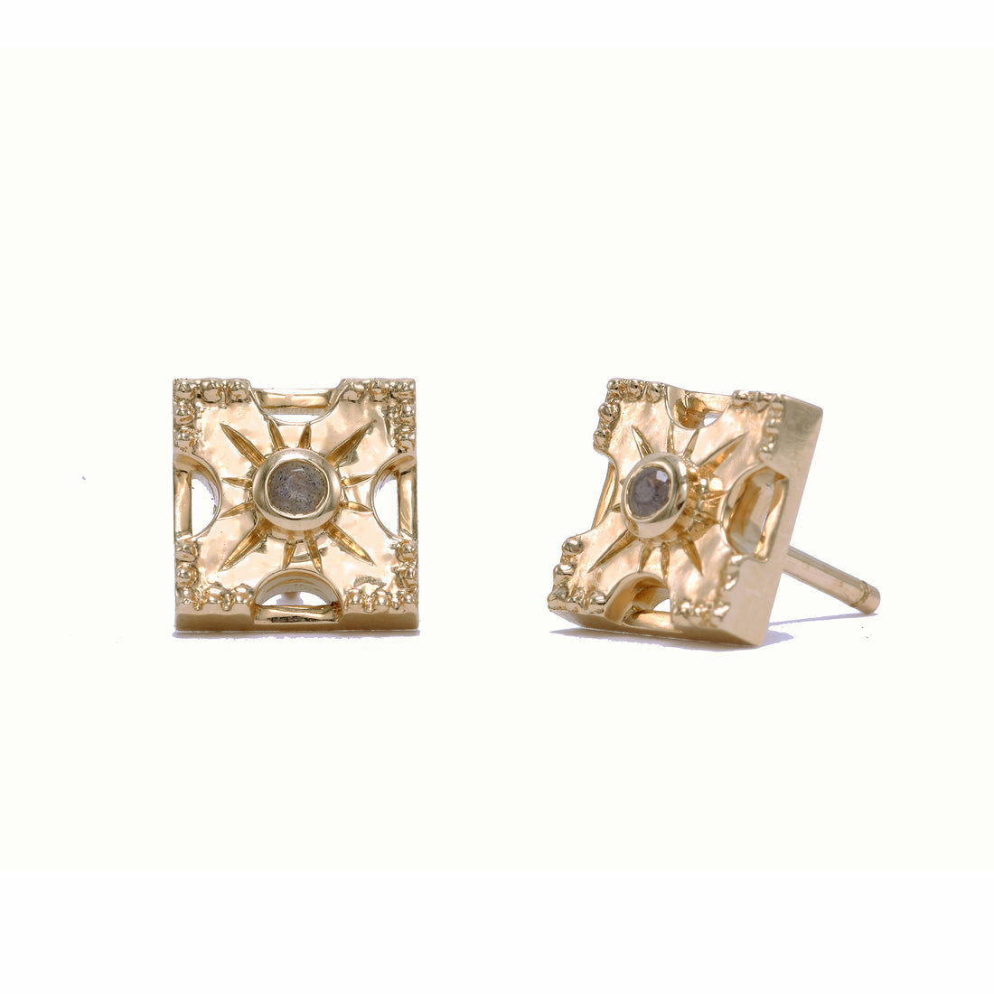 Big single stone earrings sale
