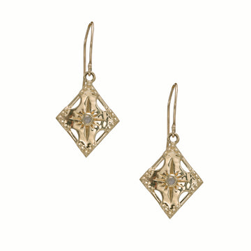 Harmony Gemstone Dangle Earrings - Single Stone