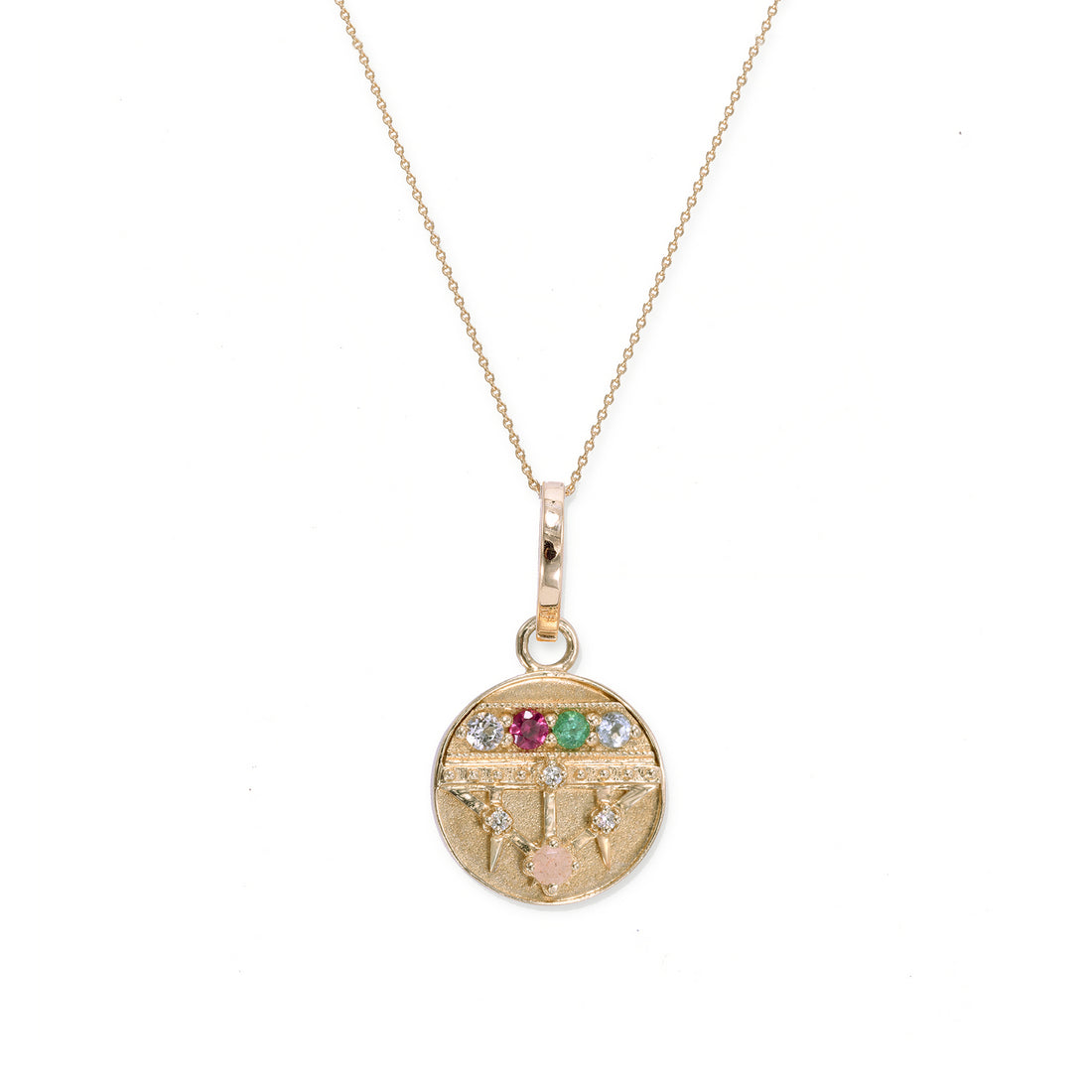 Mini Lace Shield Medallion - "Dream" - 5 Stones