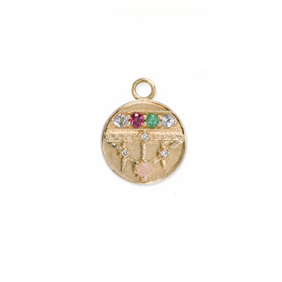 Mini (12mm) Lace Shield Medallion - "Dream" - 5 Stones
