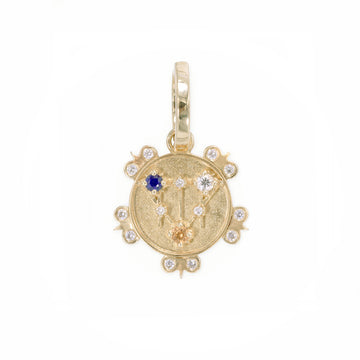 Mini (12mm) Lace Shield Medallion With Florets - 3 Stones