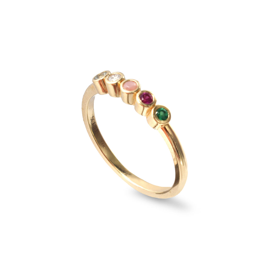 5 Stone "Adore" Stack Ring