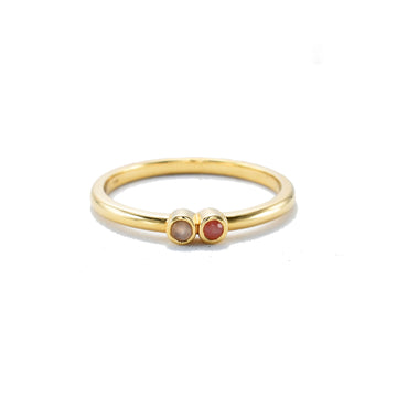 2 Stone Duo Stack Ring