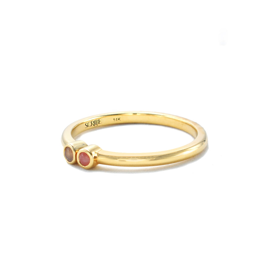 2 Stone Duo Stack Ring