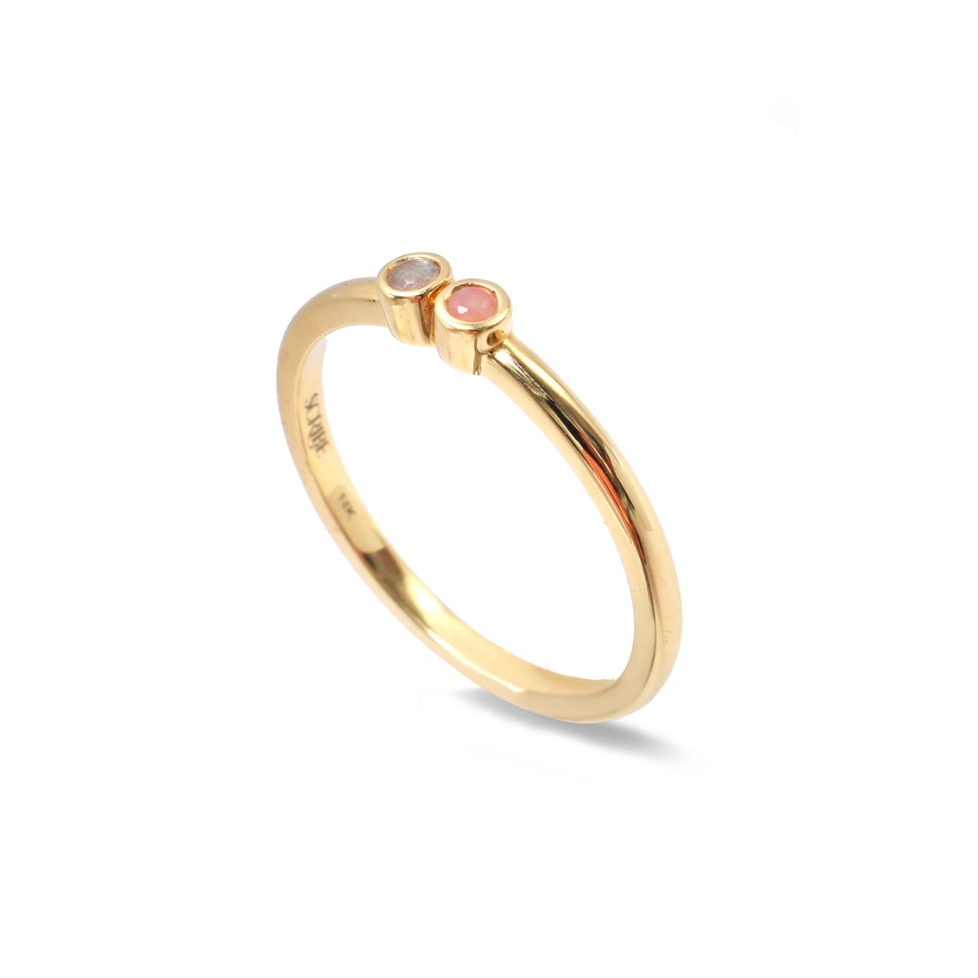 2 Stone Duo Stack Ring