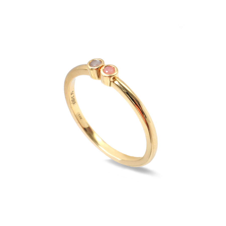 2 Stone Duo Stack Ring