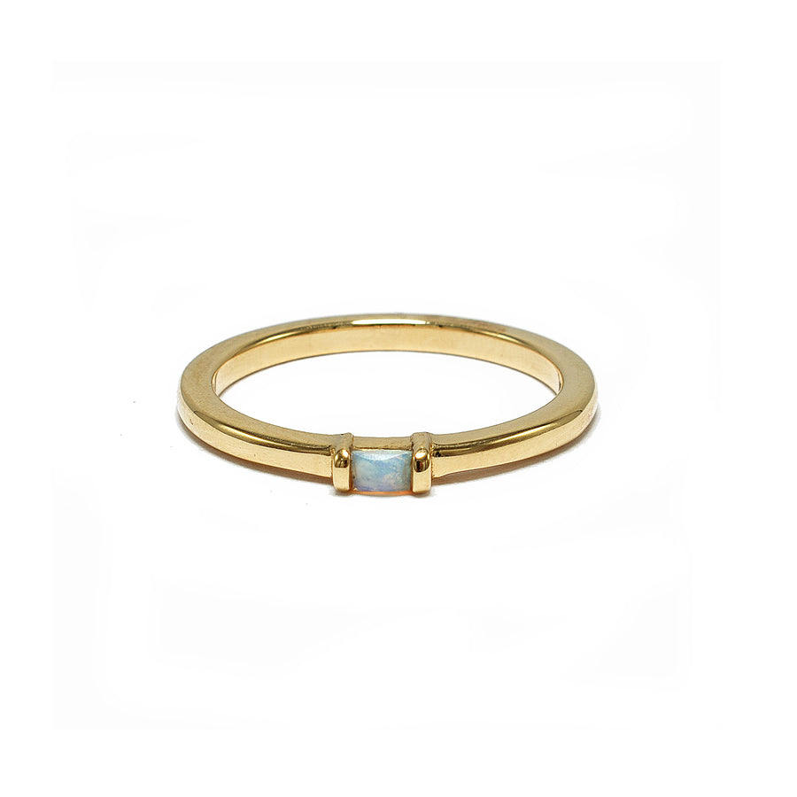 Single Baguette Birthstone Stack Ring