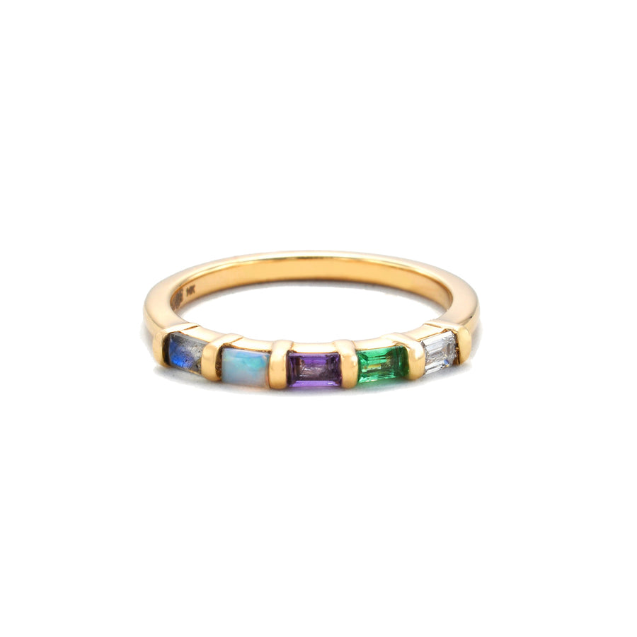 5 Stone Baguette "Loved" Stack Ring