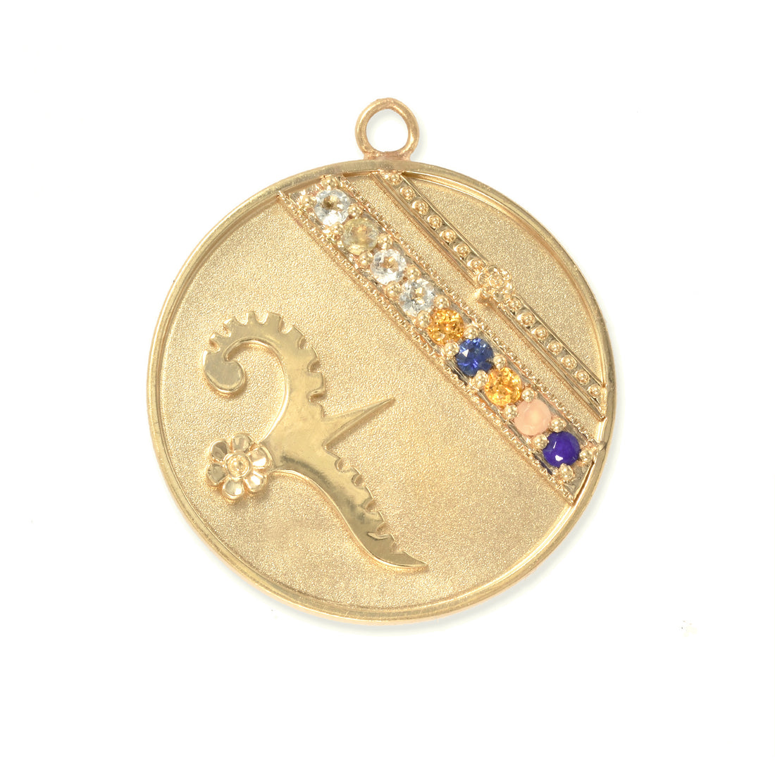 Large (25mm) Lily Dove Medallion - "Always You" Message - 9 Stones